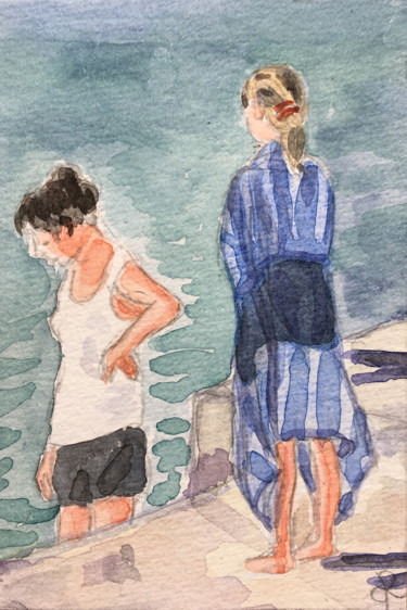 Juillet à Duingt - 3 Dessin intitulée "Juillet à Duingt - 3" par Camille Rouschmeyer, Œuvre d'art originale, Crayon