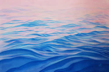 Painting titled "Waves and seascape…" by Svetlana Lileeva, Original Artwork, Watercolor