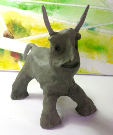 Sculpture intitulée "homoncule 2" par Philip Moreau, Œuvre d'art originale, Argile
