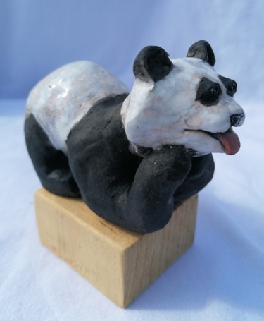 雕塑 标题为“Panda provocateur” 由Sandrine De Zorzi, 原创艺术品, 粘土
