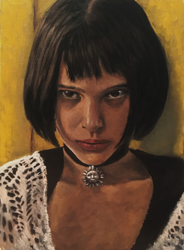 Картина под названием "Portrait of Matilda" - Ruslan Baysaev, Подлинное произведение искусства, Масло