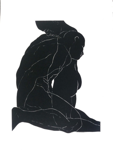 印花与版画 标题为“Wcielenie” 由Luiza Kasprzyk, 原创艺术品, Linocuts