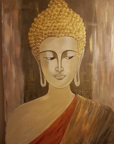 绘画 标题为“Bouddha” 由Mina Saouti, 原创艺术品, 丙烯