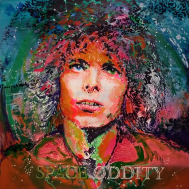 Peinture intitulée "Space Oddity" par Peter Fish, Œuvre d'art originale, Acrylique