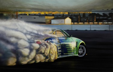 绘画 标题为“Drifting Car III” 由João Bello (JBello Studio), 原创艺术品, 丙烯 安装在木质担架架上