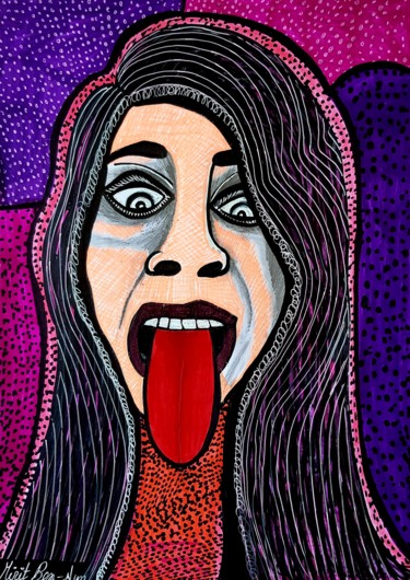 绘画 标题为“Mirit Ben-Nun woman…” 由Mirit Ben-Nun, 原创艺术品, 墨