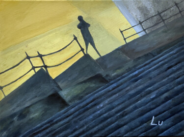 Painting titled "Z in Shadows" by Luna Smith, Original Artwork, Oil