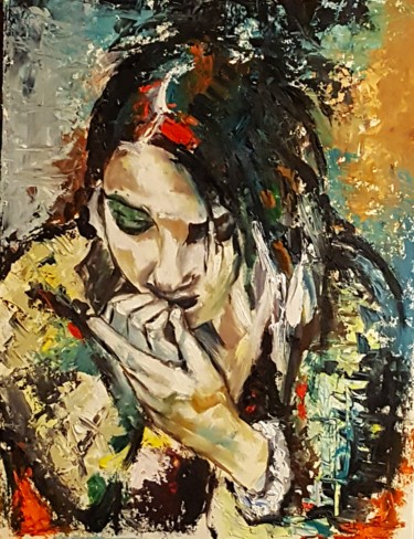 Peinture intitulée "Peur de vivre" par Véroniq'S, Œuvre d'art originale, Huile