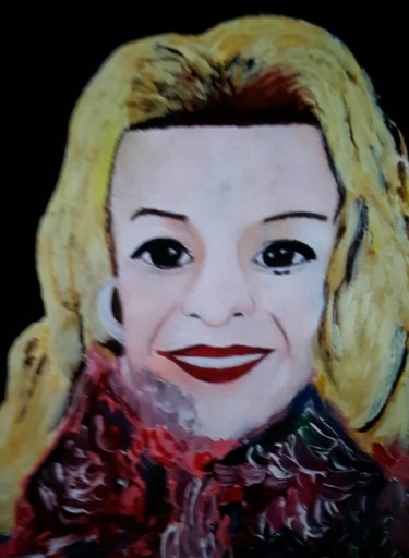 Painting titled "Demoiselle" by Jean-Jacques Gastaud, Original Artwork, Acrylic Mounted on Cardboard
