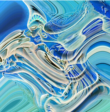 Peinture intitulée "mente difusa" par Antonio Guimaraes, Œuvre d'art originale, Embossage