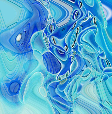 Peinture intitulée "complexidades do az…" par Antonio Guimaraes, Œuvre d'art originale, Embossage