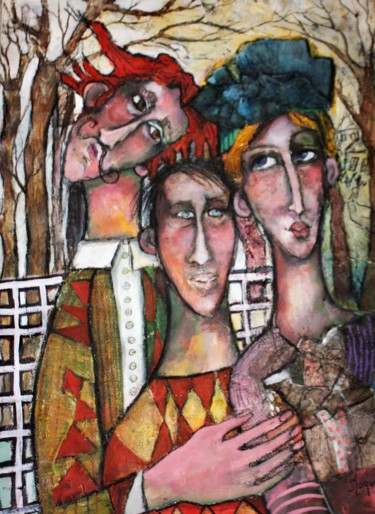 Peinture intitulée "Dimanche" par Fabienne Roques, Œuvre d'art originale, Acrylique