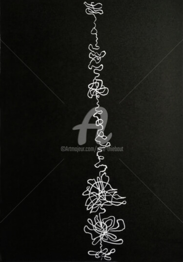 Printmaking titled "Lifelines E." by Elke Thiébaut, Original Artwork, Linocuts