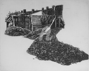 Printmaking titled "Coulée Douce ll" by Anna Shibanova, Original Artwork, Etching