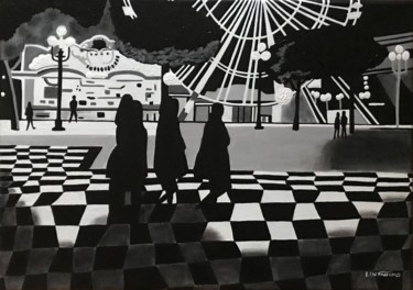 Peinture intitulée "Les Silhouettes" par Laetitia Infantino, Œuvre d'art originale, Acrylique