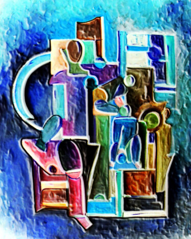 Peinture intitulée "complexidades dos t…" par Antonio Guimaraes, Œuvre d'art originale, Embossage