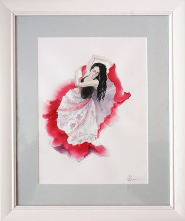 Painting titled "Dance rhythm" by Anna Smilyanskaya, Original Artwork, Watercolor