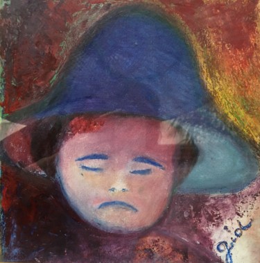 Painting titled "charlie" by Gid Artiste Montmartre, Original Artwork, Pastel