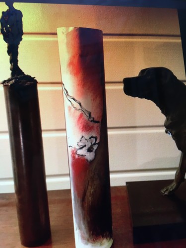 Painting titled "sorokku" by Gid Artiste Montmartre, Original Artwork, Pastel