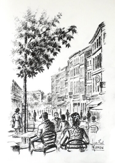 제목이 "Tranquillité d'un j…"인 미술작품 Jean-Paul Ramon로, 원작, 잉크