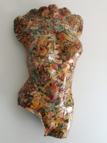 Skulptur mit dem Titel "Erotic Body Donald…" von Licia Trobia, Original-Kunstwerk, Harz