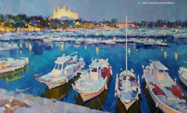 Palma de Mallorca XXVI Painting titled "Palma de Mallorca X…" by Alex Hook Krioutchkov, Original Artwork, Oil Mounted on Wood Stretcher frame