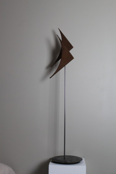 Sculpture intitulée "Zanclus Cornutus" par Claude Germain, Œuvre d'art originale, Métaux