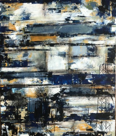 Painting titled "Yol Üstü (Roadside)" by Perihan Dikilitaş, Original Artwork, Acrylic
