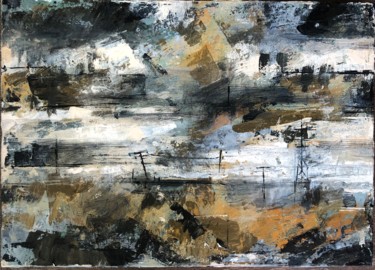 Painting titled "Fırtına (Storm)" by Perihan Dikilitaş, Original Artwork, Acrylic