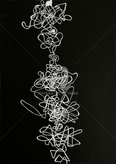 Printmaking titled "Lifelines Johannes" by Elke Thiébaut, Original Artwork, Linocuts