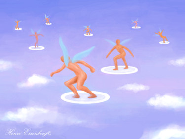 数字艺术 标题为“Froissement d'Ailes” 由Henri Eisenberg, 原创艺术品, 2D数字工作