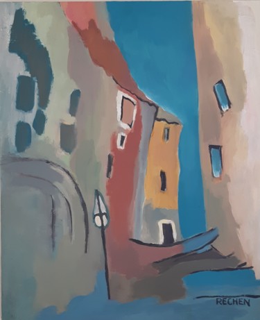 Peinture intitulée "Paysage de Provence" par Michel Rajchenbach, Œuvre d'art originale, Acrylique