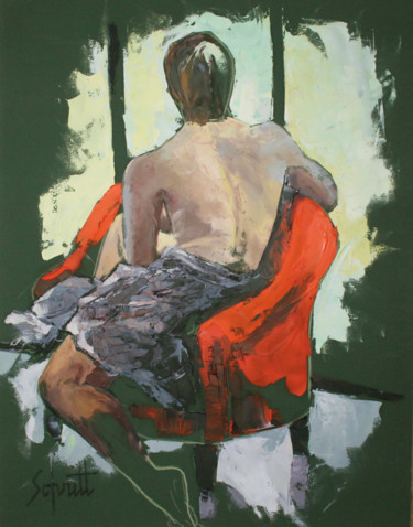 NU DANS L'ATELIER II (Au fauteuil rouge)