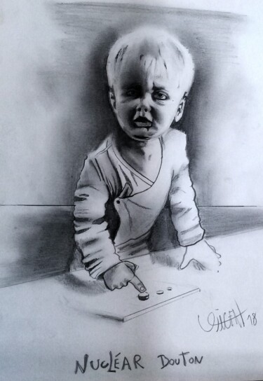 Tekening getiteld "Président evil" door Guillaume Vincent, Origineel Kunstwerk, Potlood