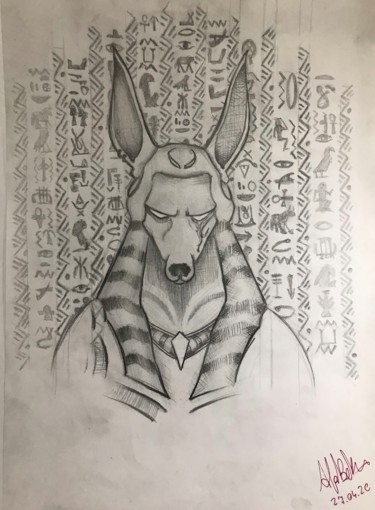 "Anubis" başlıklı Resim Alp Bektaş tarafından, Orijinal sanat, Karakalem