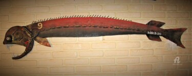 Fish №9 Sculpture intitulée "Fish №9" par Hakaro, Œuvre d'art originale, Aluminium