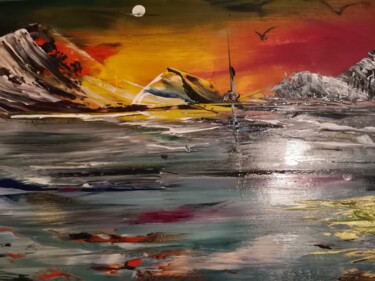 Peinture intitulée "Fire" par Pascal Jung, Œuvre d'art originale, Huile
