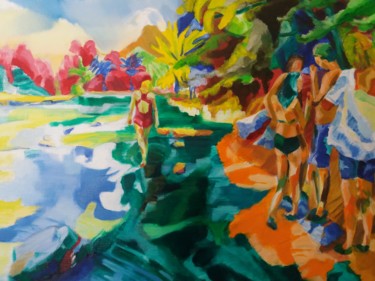 Peinture intitulée "Semois 2" par Marc Declercq, Œuvre d'art originale, Huile