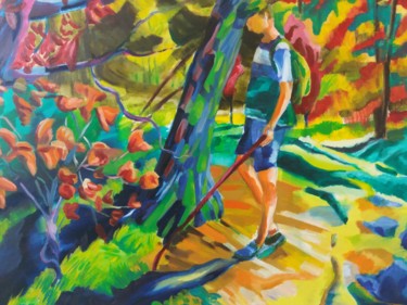 Peinture intitulée "Cévènes" par Marc Declercq, Œuvre d'art originale, Huile