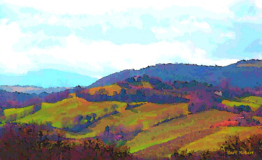 数字艺术 标题为“Smooth hills” 由Roberto Bartoccini, 原创艺术品, 数字油画