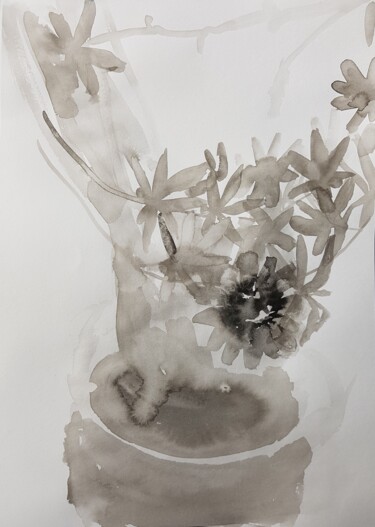 제목이 "Passionflower I"인 미술작품 Irina Seller로, 원작, 잉크