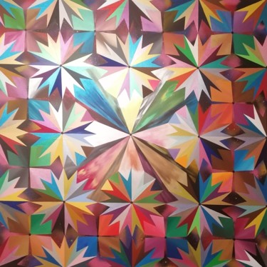 Peinture intitulée "Étoiles et toile" par Pascal, Œuvre d'art originale, Acrylique