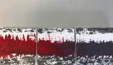 Malerei mit dem Titel "Triptyque" von Pascale De Iudicibus, Original-Kunstwerk, Acryl Auf Andere starre Platte montiert