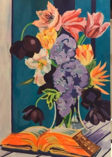 Painting titled "Living in the Moment" by Simple Mohanty Pani, Original Artwork, Acrylic Mounted on Wood Stretcher frame