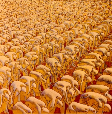 Painting titled "“GLOBALISATION. CLO…" by Dags, Original Artwork, Oil