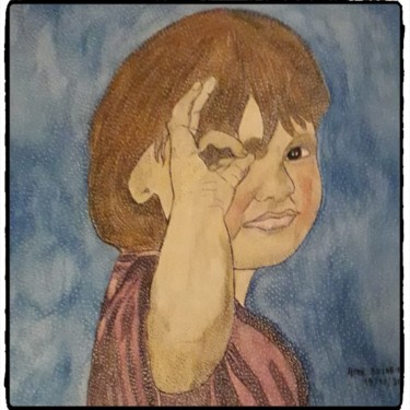 Peinture intitulée "REGARD SUR  LE MOND…" par Anne Bazabidila, Œuvre d'art originale, Aquarelle