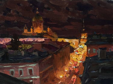 绘画 标题为“Saint Isaac's Cathe…” 由Aleksandr Rudenko, 原创艺术品, 油