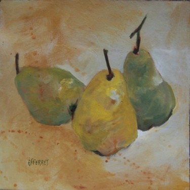 Peinture intitulée "trois pour un  dess…" par Anne-Frédérique Ferret, Œuvre d'art originale, Huile