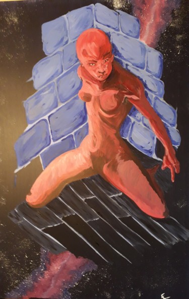 entre 4 mur Peinture intitulée "entre 4 mur" par Fabien Lheuillier, Œuvre d'art originale, Huile