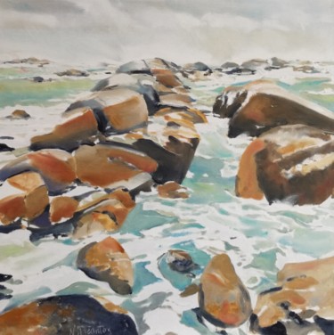 Peinture intitulée "Coup de vent sur la…" par Nicolas Tréanton, Œuvre d'art originale, Huile